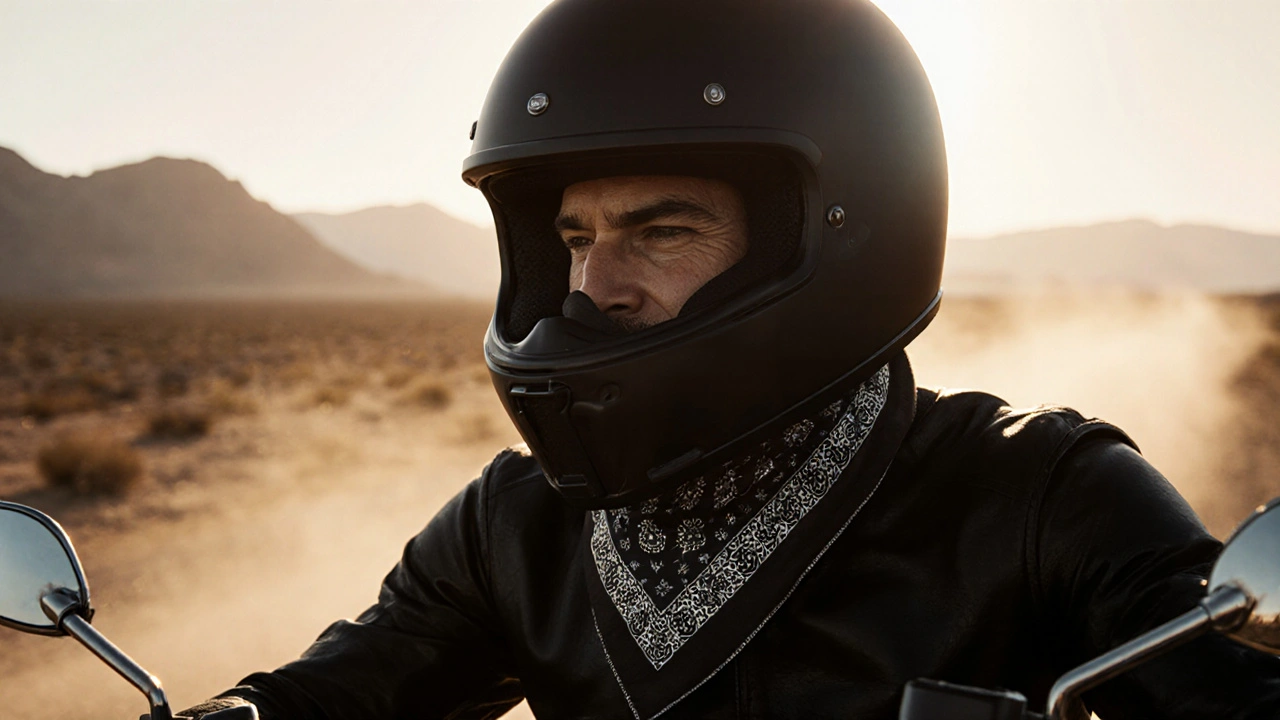 Perché i motociclisti indossano una bandana sotto il casco?