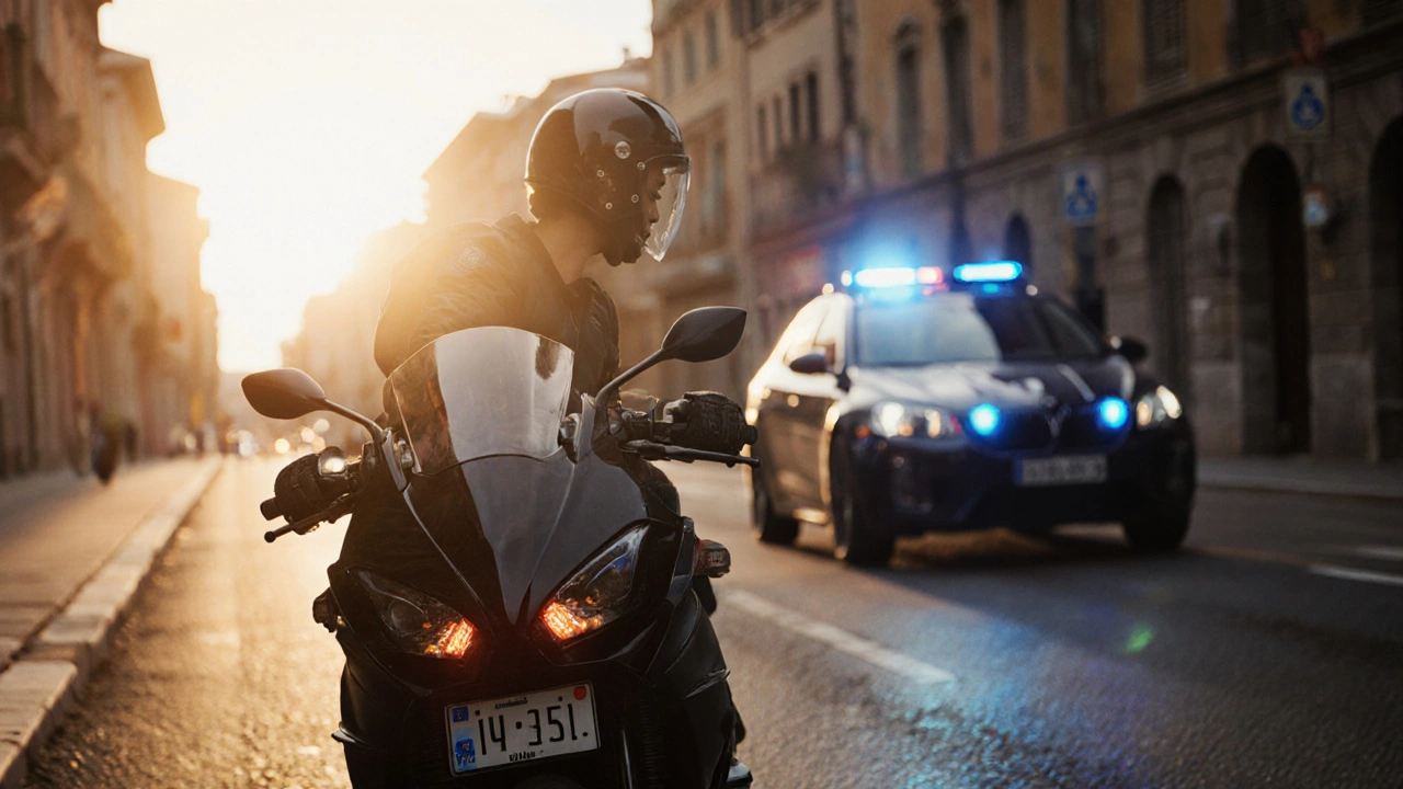 Perché i motociclisti ribaltano la targa quando vedono la polizia