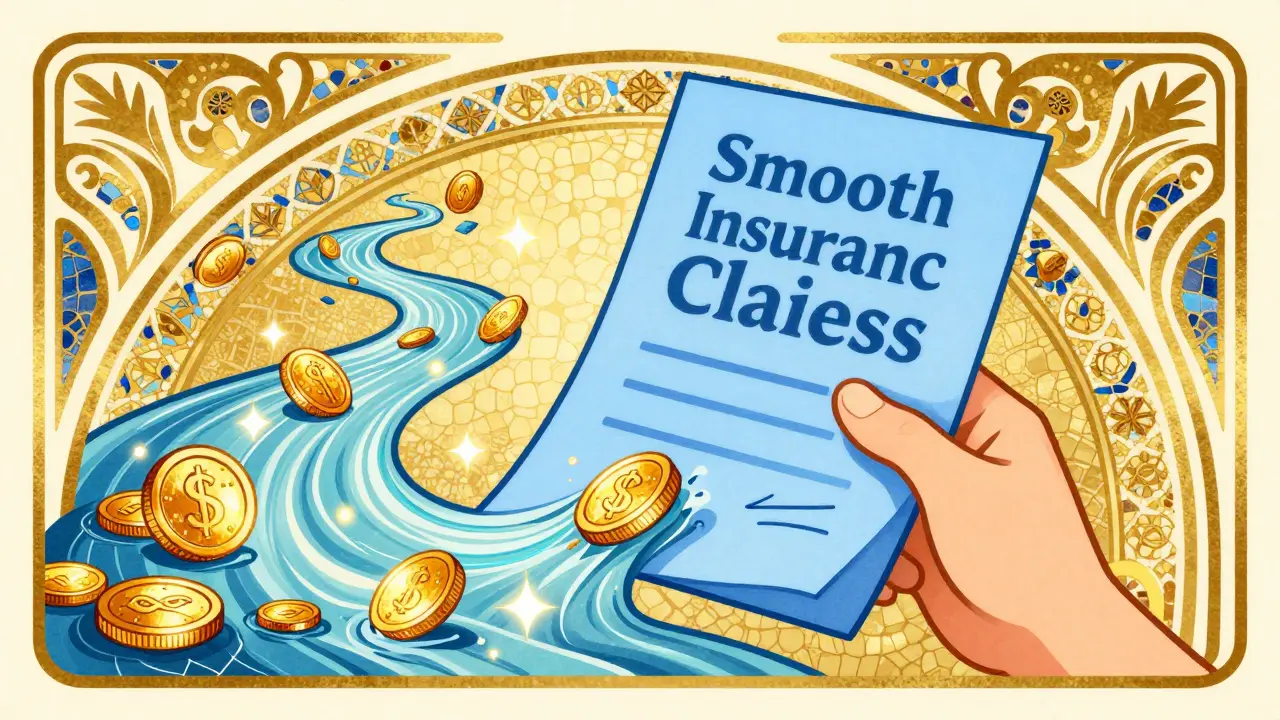 Rappresentazione concettuale di un risarcimento veloce derivante da un modulo CAI firmato.