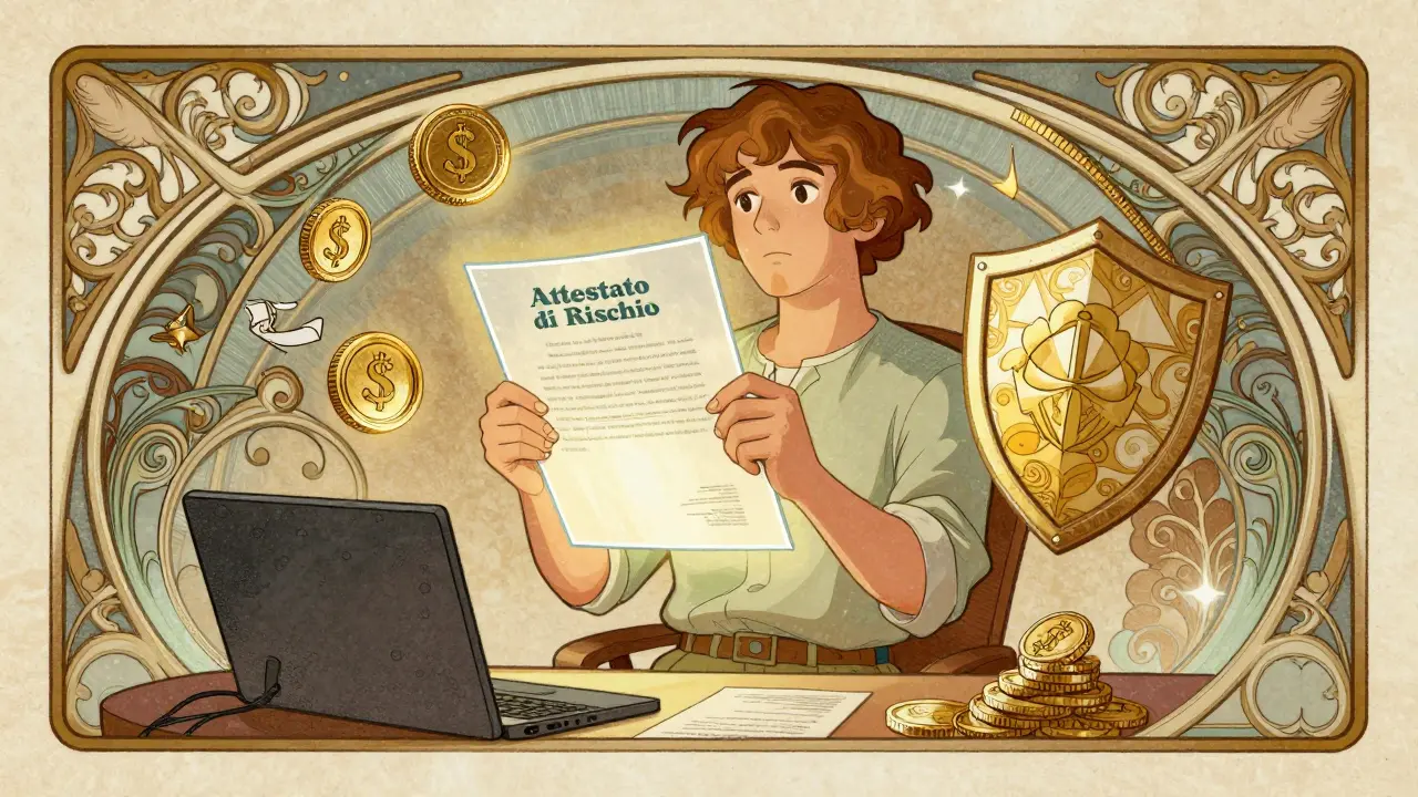 Chiarezza finanziaria con attestato di rischio in stile illustrativo