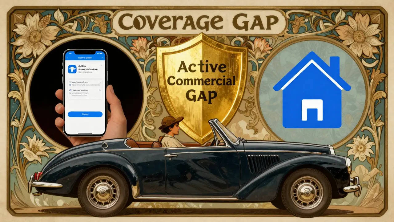 Rappresentazione stilizzata delle fasi di copertura assicurativa nel ride sharing