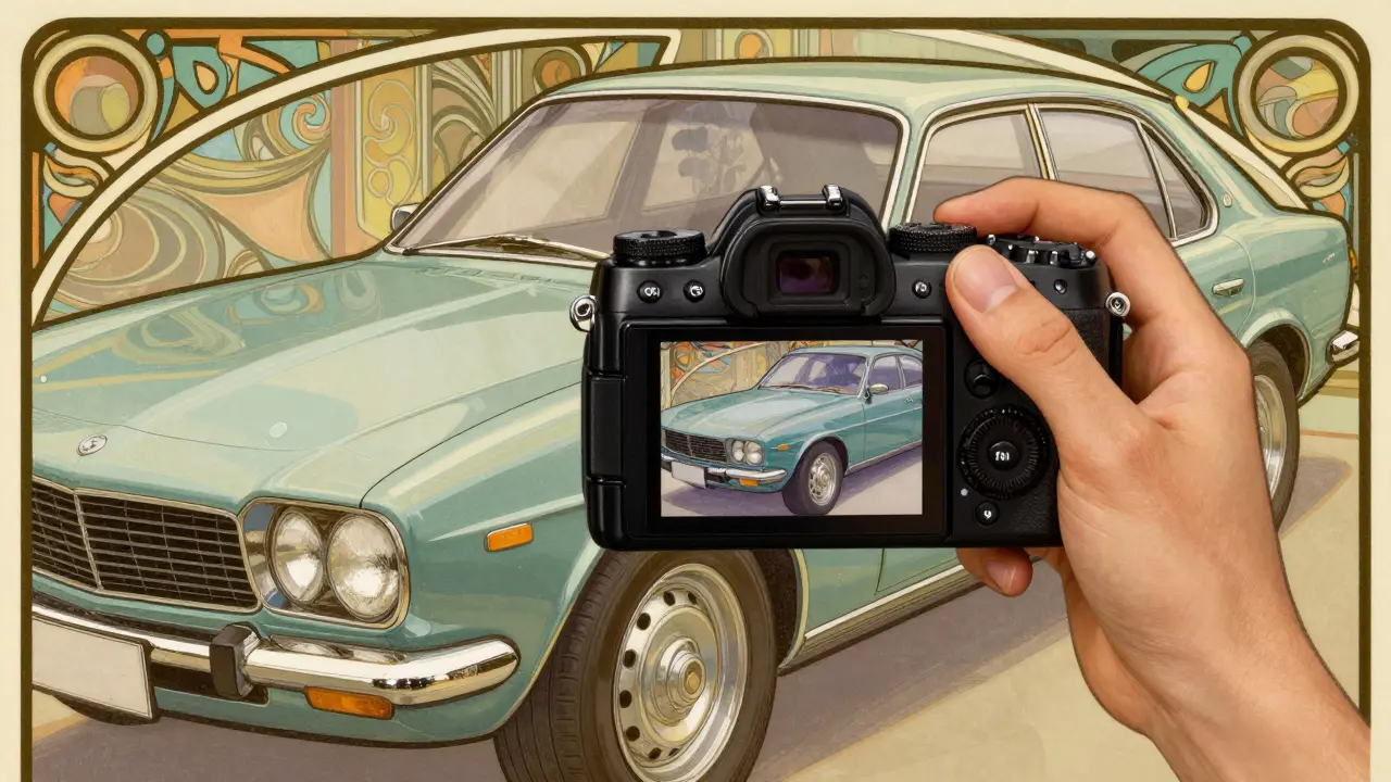 Stile Art Nouveau: foto dettagliate dell'auto prima della consegna