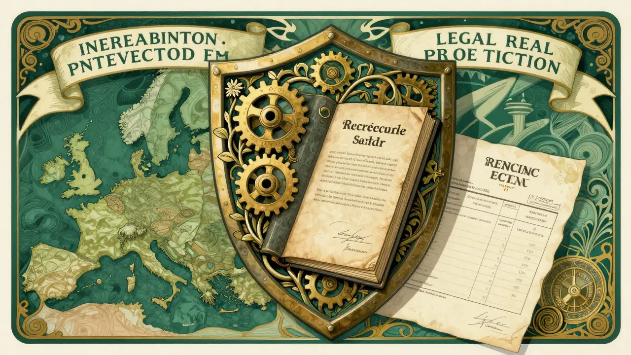 Scudo Art Nouveau protegge libretto manutenzione e fattura legale