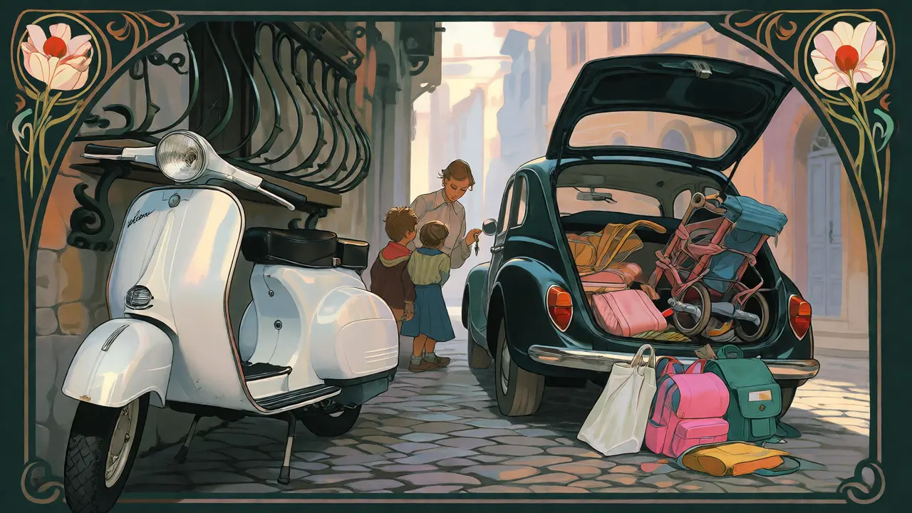 Scooter o Auto per la Famiglia? Confronto su Passeggeri e Carico